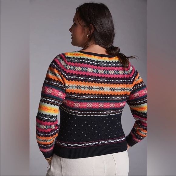 Anthropologie Maeve Abstract Sweater Shrug Set - Picture 3 of 6